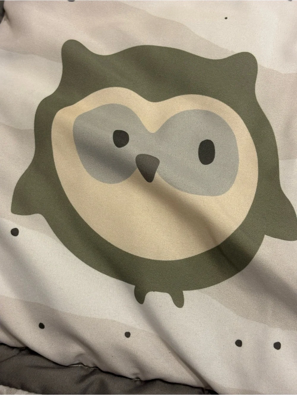 Peanut Shell Woodland Walk Animal Baby Crib Quilt Appliqué Fox Moose Owl Raccoon